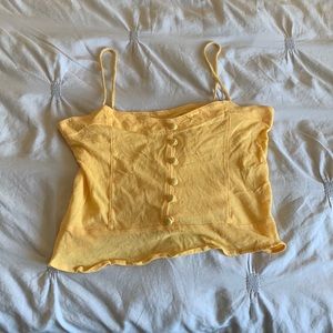 Yellow Me to We crop top
